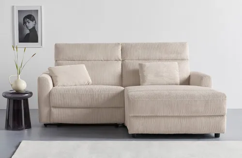 OTTO home Ecksofa JENNA, L-Form, 209cm mit USB A/C