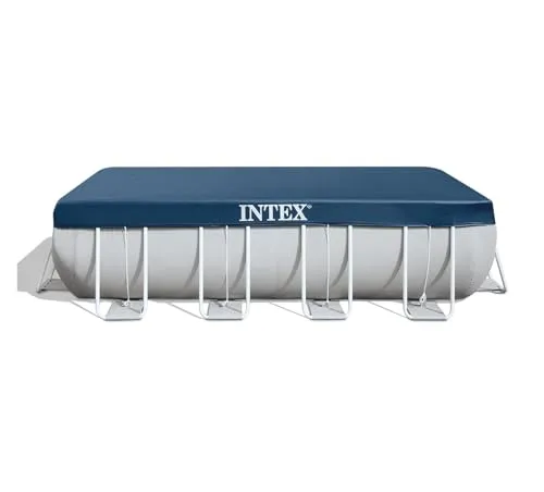 Intex | Rectangular Pool Cover | Poolabdeckplane - 389 x 184 cm | idealer Schutz für Rectangular Frame Pool