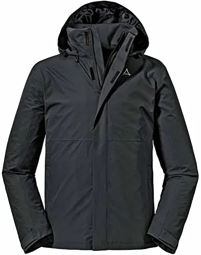 Schöffel Jacket Gmund Men schwarz (9990) 46 - Funktionsjacke für Herren, ideal zum Wandern, mit 10.000 mm Wassersäule und winddichtem 2-Lagen VENTURI Ripstop Material für optimalen Schutz bei jedem Wetter.