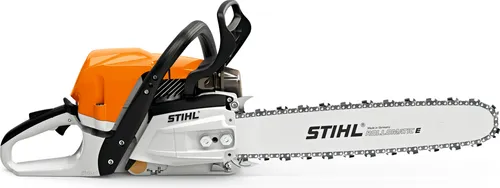 STIHL Benzin-Motorsäge MS 400 C-M - Leistungsstarke Kettensäge für Profis - Sägen: STIHL Benzin-Motorsäge MS 400 C-M mit 5,4 PS und leichtem Magnesiumkolben für optimales Leistungsgewicht von 1,45 kg/kW, ideal für Forstarbeiten.