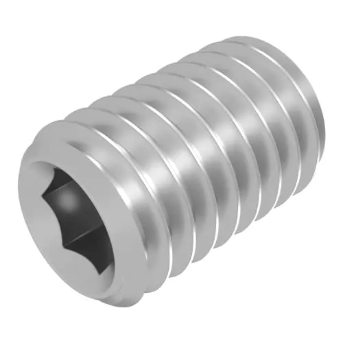 SECCARO Gewindestift mit Kegelkuppe M5 x 8 mm, Edelstahl V2A VA A2, DIN 913 / ISO 4026, Innensechskant, 20 Stück