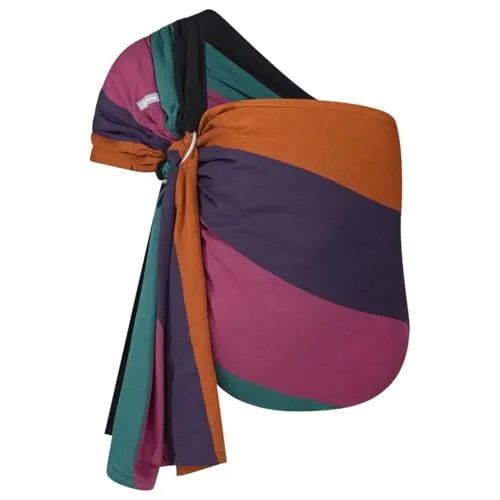 Hoppediz Tragetuch Ring-Sling bunt – 2,00 x 0,70 m - Buntes Ring-Sling für die bequeme Bauch-, Hüft- und Rückentrage. Aus 100% Baumwolle, ideal ab Geburt. Waschbar bis 60°C für einfache Pflege und langanhaltenden Komfort.