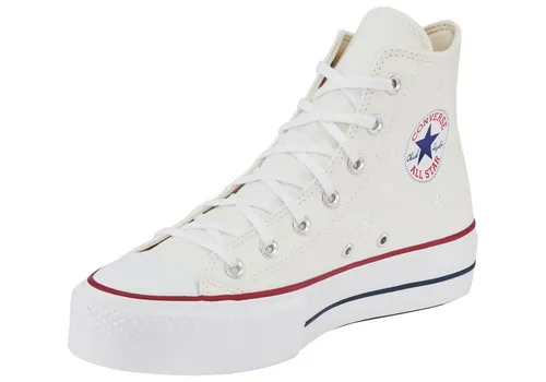 Converse CHUCK TAYLOR ALL STAR LIFT Sneaker - Sportliche knöchelhohe Sneaker in Vintage White/Red/Navy, atmungsaktives Textil-Obermaterial für optimalen Tragekomfort und Gummisohle für guten Halt.