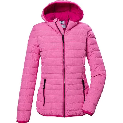 G.I.G.A. DX Damen Steppjacke mit Kapuze - Pink, Größe 44 - Funktionsjacke aus recyceltem Material, wasserabweisend und winddicht mit 8.000 mm Wassersäule, ideal für Übergangszeiten und umweltbewusste Frauen.