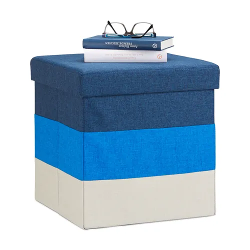 Gepolsterter hocker Falthocker mit Stauraum Sitzwürfel bunt 38 L 300 kg leicht