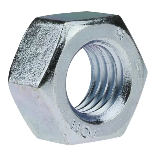 100x DIN 934 Sechskantmuttern. M 10. Stahl Klasse 10 galv. verzinkt farblos