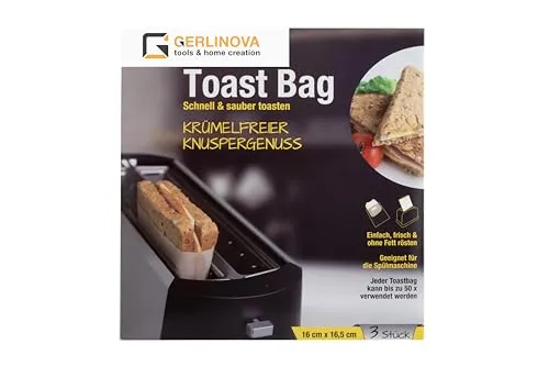 Sunmondo 6x Toastbag - Die Backpapier Tasche für den Toaster - Spüler geeignet, bis zu 50x verwendbar