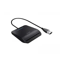 Trust Primo DNI Kartenlesegerät - Smartcard Leser mit 100 cm USB-Kabel, ideal für persönliche Identifizierung und sichere Online-Transaktionen