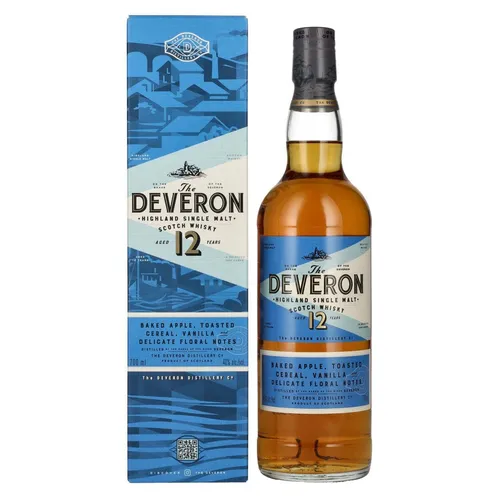 The Deveron 12 Jahre Whisky 0,7l - Whisky mit 40% Vol., 12 Jahre gereift und ideal für Kenner, die einen vollmundigen Geschmack schätzen.