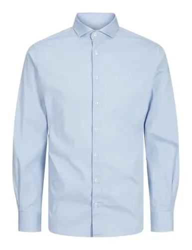 JACK & JONES JPRBLAJAXON Stretch Shirt L/S NOOS, Cashmere Blue, XS - Herren Langarmhemd von JACK & JONES, aus dehnbarem Material für optimalen Tragekomfort und moderne Passform.