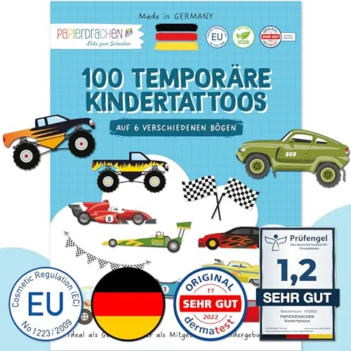 Papierdrachen 100 besonders hautfreundliche Kindertattoos von Papierdrachen