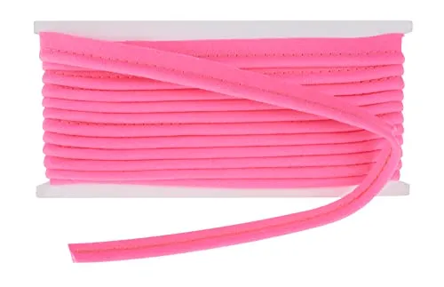 Rico Design Paspelband Schrägband 1.0 cm x 3.0 m Ganzjährig Waschbar 40°C 100% Baumwolle Neon-Pink