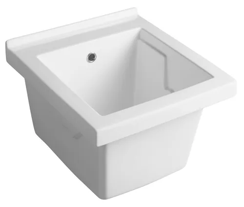 Aqualine Waschtisch Keramik Ausgussbecken 45x50cm mit Überlauf - Elegantes Waschtischbecken aus Keramik, 45x50cm, mit Überlauf. Ideal für Ihr Badezimmer, sorgt für eine stilvolle und funktionale Gestaltung. Lieferung ohne Siphon und Ablaufgarnitur.