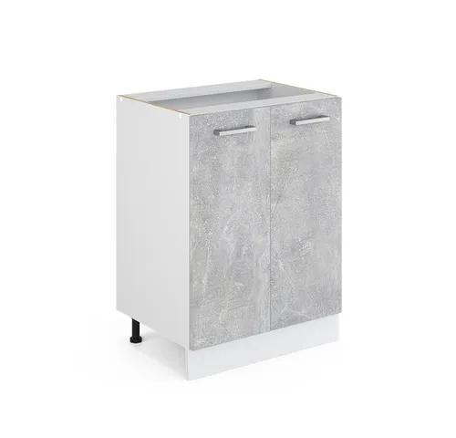 Vicco Schranksystem R-Line, Beton/Weiß, 60 cm mit Türen