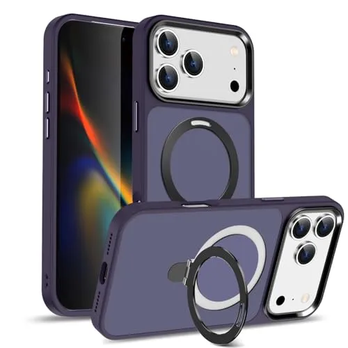 CoolGadget Magnet Hülle für iPhone 17 Pro Skin Hülle für MagSafe, ultradünne Magnet Case mit Soft-Grip, kompatibel mit iPhone 17 Pro (6,3 Zoll), Lila