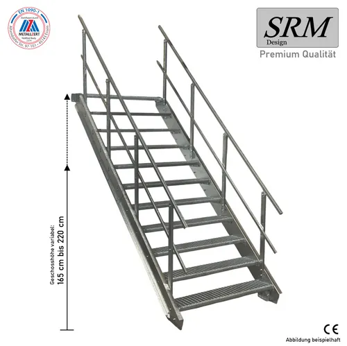 Stahltreppe mit Geländer