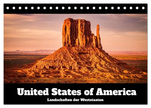 CALVENDO Wandkalender USA: Landschaften der Weststaaten (Tischkalender 2026 DIN A5 quer), CA