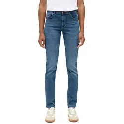 MUSTANG Damen Jeans Hose Crosby Relaxed Slim - Moderne Jeans mit schmalem Beinverlauf aus leicht elastischer Baumwollmischung, ideal für den Alltag. 5-Pocket-Design und Used-Waschung für einen lässigen Look. NOOS – dauerhaft im Programm.