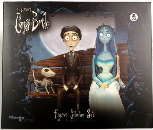 CORPSE BRIDE Victor + Emily Collector Set - Aufsteller & Figuren, detailreiches Sammlerset von Tim Burton für Fans und Sammler, perfekt zum Ausstellen oder Verschenken.
