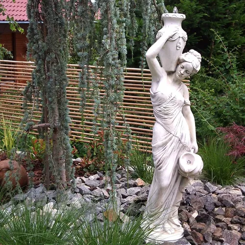 Titanen-Tochter Maia Statue, 133 cm in grau von gartendekoparadies