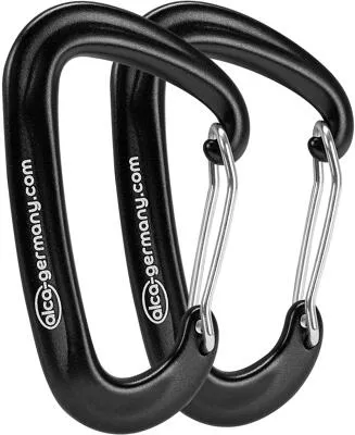 Alca Multi Karabinerhaken, 2er-Set, schwarz
