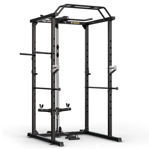 TREX SPORT Power Rack TX-500PC | Multifunktionales Powerrack mit Latzug und Klimmzugstange