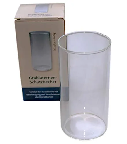 Grablaternen- Schutzbecher für Grablichter (Für 7 Tagesbrenner) Klar