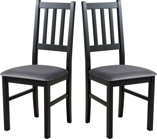 Esszimmerstuhl 2er-Set, schwarz