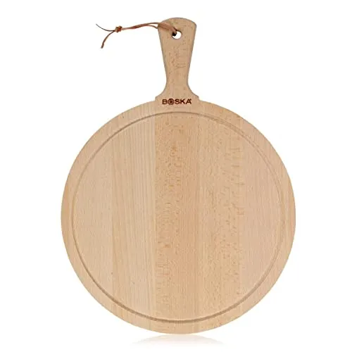 BOSKA Servierbrett Rund Amigo L/für Käse, Tapas oder Brot / 33 cm/Holz/Braun / 445 x 330 x 20 mm