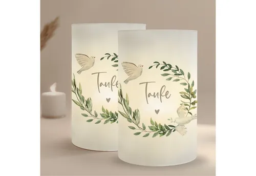 MeinBaby123® Papierdekoration 10 Windlichter Taufe, Taufe Deko, Taufe Windlicht, Lichthülle Taufe, Windlicht Taufe, Deko für die Taufe, Tischdeko für die Taufe