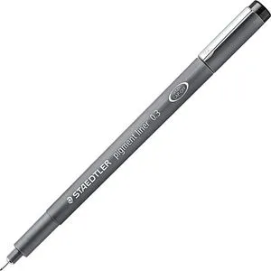 Staedtler Fineliner pigment liner, 308 01-9, Strichbreite 0,1 mm, schwarz