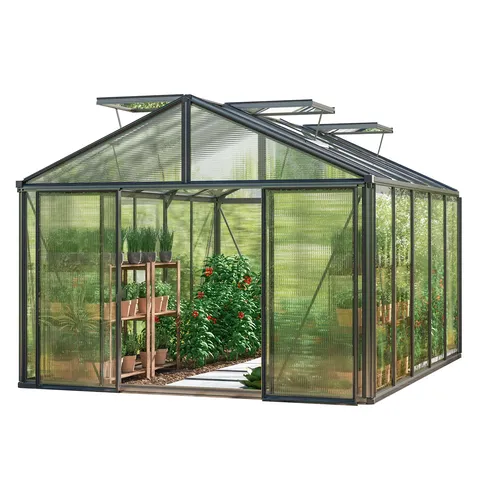 GFP Profi Gewächshaus 311 x 385 cm, anthrazit