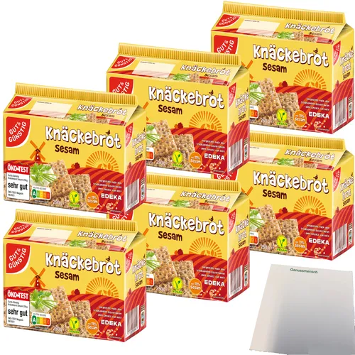 Gut&Günstig Knäckebrot Sesam 6er Pack 6x250g Packung usy Block