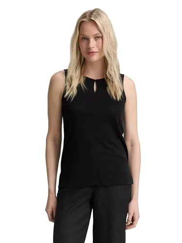 TOM TAILOR Shirttop DEEP BLACK - XS - Stylisches Shirttop aus einem hochwertigen Materialmix, ideal für trendbewusste Frauen, perfekt für jeden Anlass.