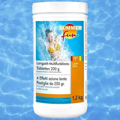 Pool Multifunktions-Tabletten Langzeit 1200g Desinfektion Algenschutz Flockung