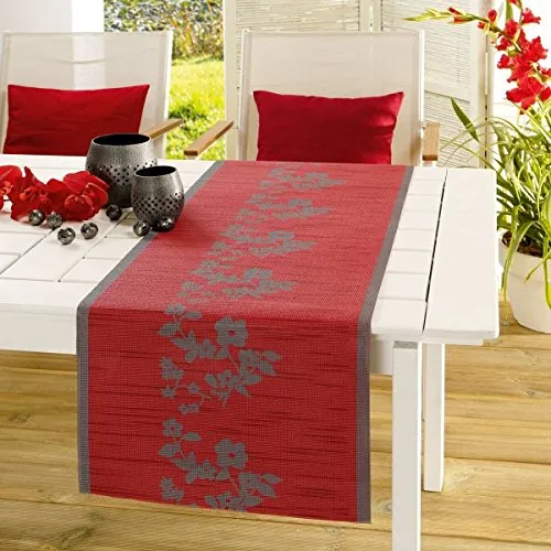 Unbekannt Tischläufer Borkum-Ranke Purple 40x150 cm in lila von Unbekannt