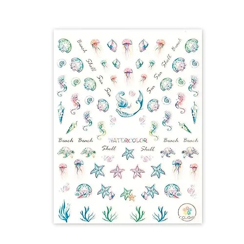 Blatt Nagelsticker - hauchdünne Stick On Nail Slides - Selbstklebende Nail Sticker, Nail Art 3