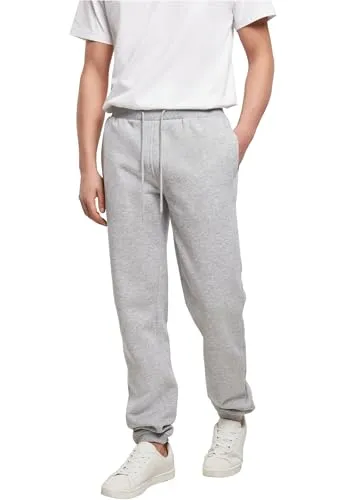 Build Your Brand Herren Heavy Sweatpants Sporthose - Grau (heather grey 00431) - Sportliche Jogginghose für Herren, gefertigt aus angenehmem Material für höchsten Tragekomfort. Perfekt für Sport und Freizeit, mit Bündchen für optimalen Sitz.