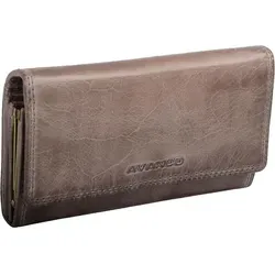 schicke Geldbörse Damen Leder Portemonnaie, taupe