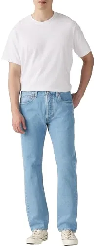 Levi's Herren 501 Original Fit Jeans - Ferry Building Blue T2, 36W/32L - Jeans in charakteristischem Straight Fit, aus hochwertigem Mischgewebe mit Baumwolle und Hanf, ideal für deinen individuellen Look.