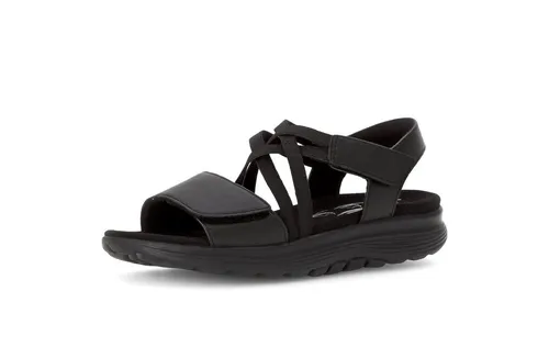 Gabor Sandalette Schwarz 36 EU – Stilvolle Römersandalen - Elegante Sandalette in Größe 36, aus hochwertigem Glattleder, ideal für warme Tage. Bequem und stylish, perfekt für jeden Anlass.