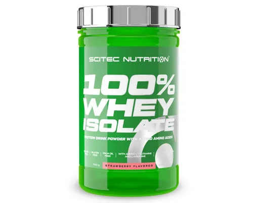 Scitec Nutrition 100% Whey Isolate - Erdbeere - Mehrkomponenten Proteine, reine Proteinleistung mit über 4g BCAAs pro Portion, zucker- und glutenfrei, ideal für Muskelaufbau und -erholung