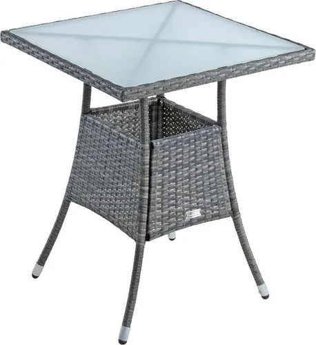 ESTEXO Gartentisch Polyrattan Beistelltisch 57 cm