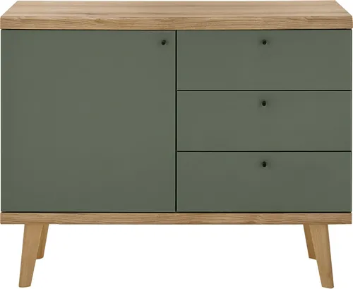 Modernes Sideboard Anrichte in Eiche und Salbei - Buffet mit modernem Design, aus hochwertigem Material, bietet viel Stauraum und verleiht deinem Wohnraum einen trendigen Look.