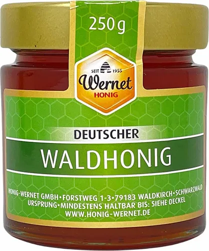 Produktbild Wernet Deutscher Waldhonig 250g – Traditioneller Imkerhonig aus dem Schwarzwald