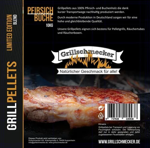 GRILLSCHMECKER Sonderedition Pfirsich-Buche 10kg (1,59 EUR/kg)
