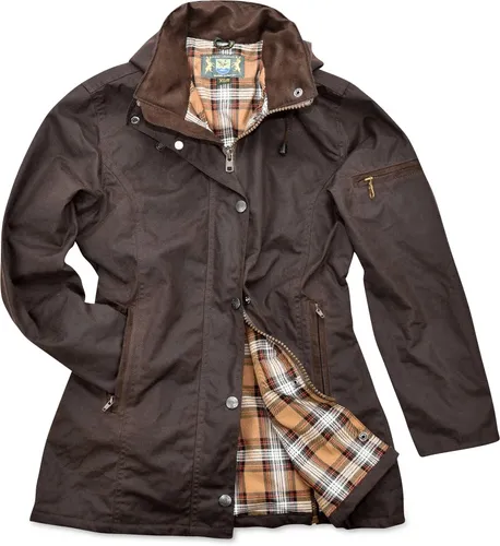 ROMNEYS Wachsjacke New Ashdown, wind- und wasserdicht, Braun, 3XL