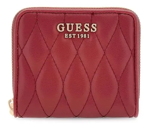 Guess Geldbörse Zip Around Wallet - Praktische Fächer für jedes Budget - Geldbörse von GUESS mit gestepptem Design und zahlreichen Fächern für Karten, Scheine und Münzen. Ideal für den Alltag und kommt in einer stilvollen Geschenkbox.