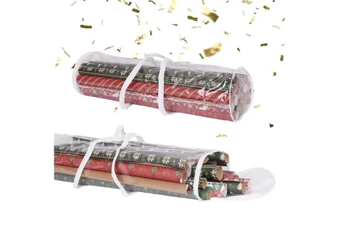 relaxdays Aufbewahrungsbox Geschenkpapier Aufbewahrung 2er Set