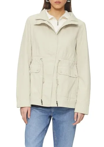 QS Funktionsjacke Outdoor-Jacke mit Tunnelzug in der Taille - Funktionsjacke aus 100% Baumwolle, ideal für Outdoor-Aktivitäten, mit praktischem Tunnelzug in der Taille für eine optimale Passform.